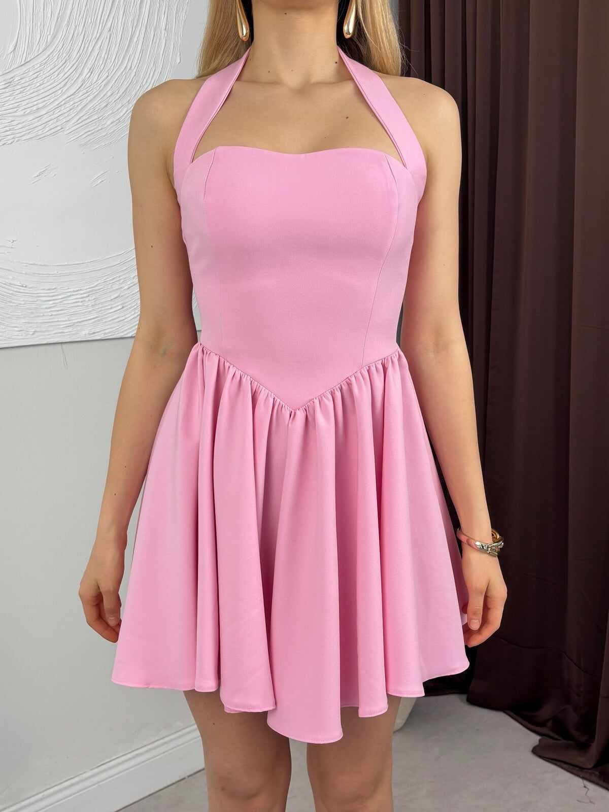 PEMBE 1075 ELBİSE