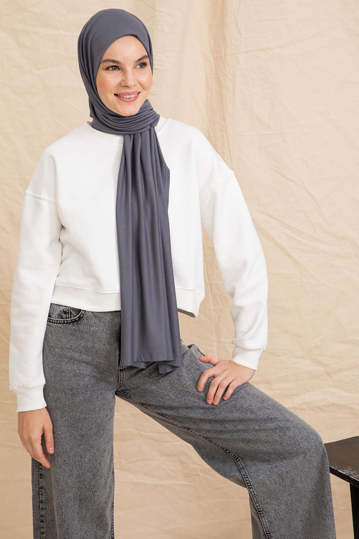 Penye Şal - Antrasit