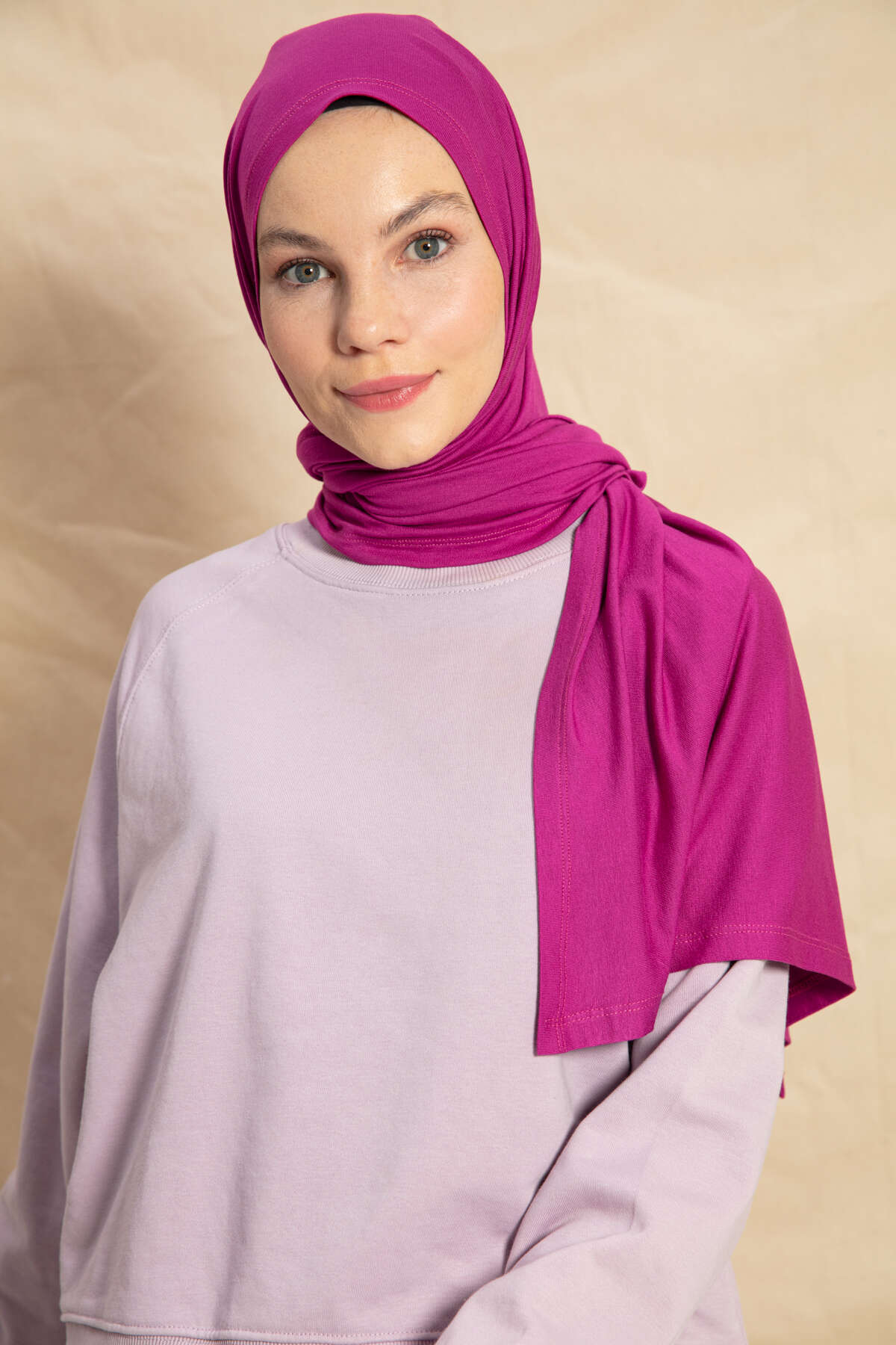 Penye Şal - Fuşya