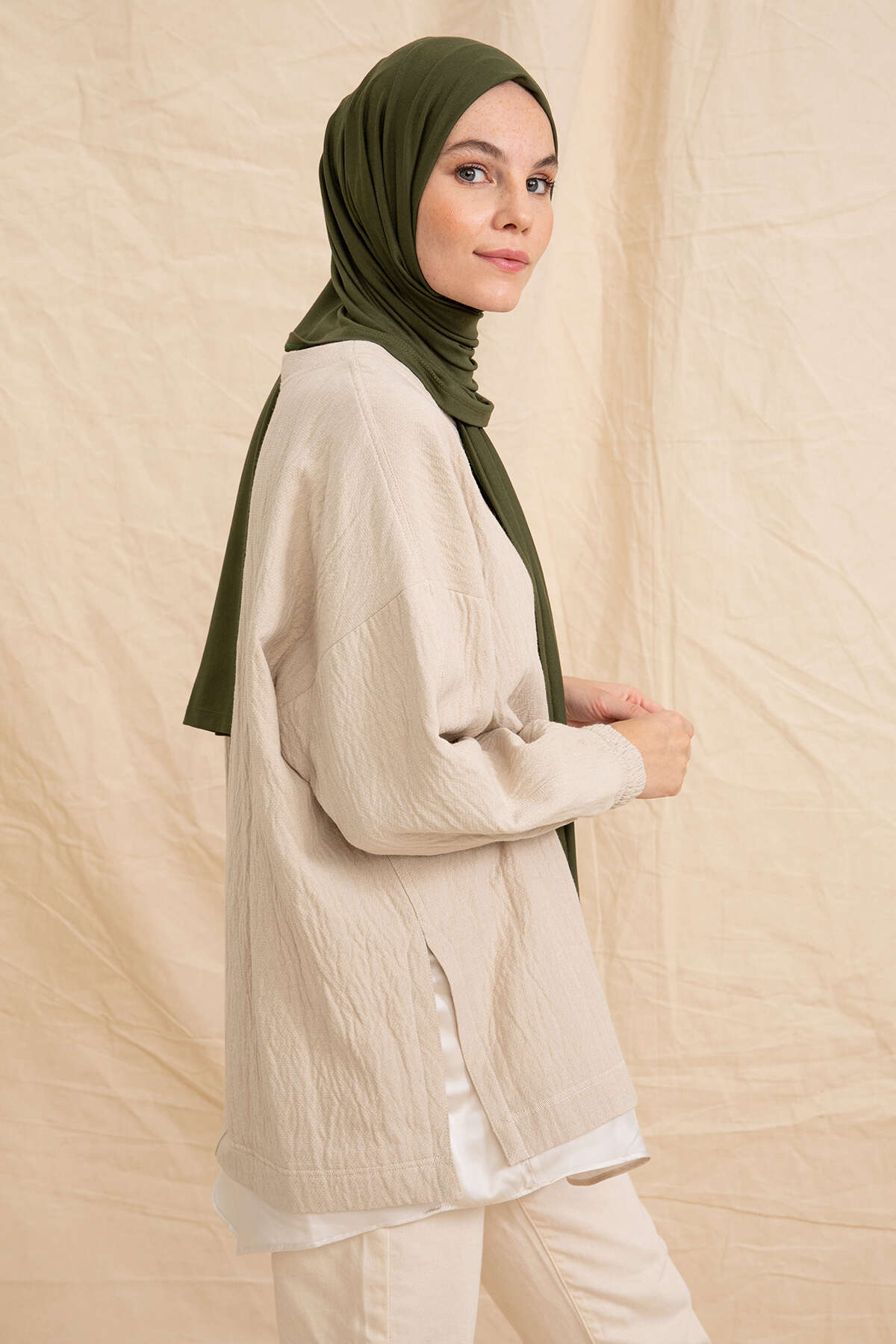 Penye Şal - Haki