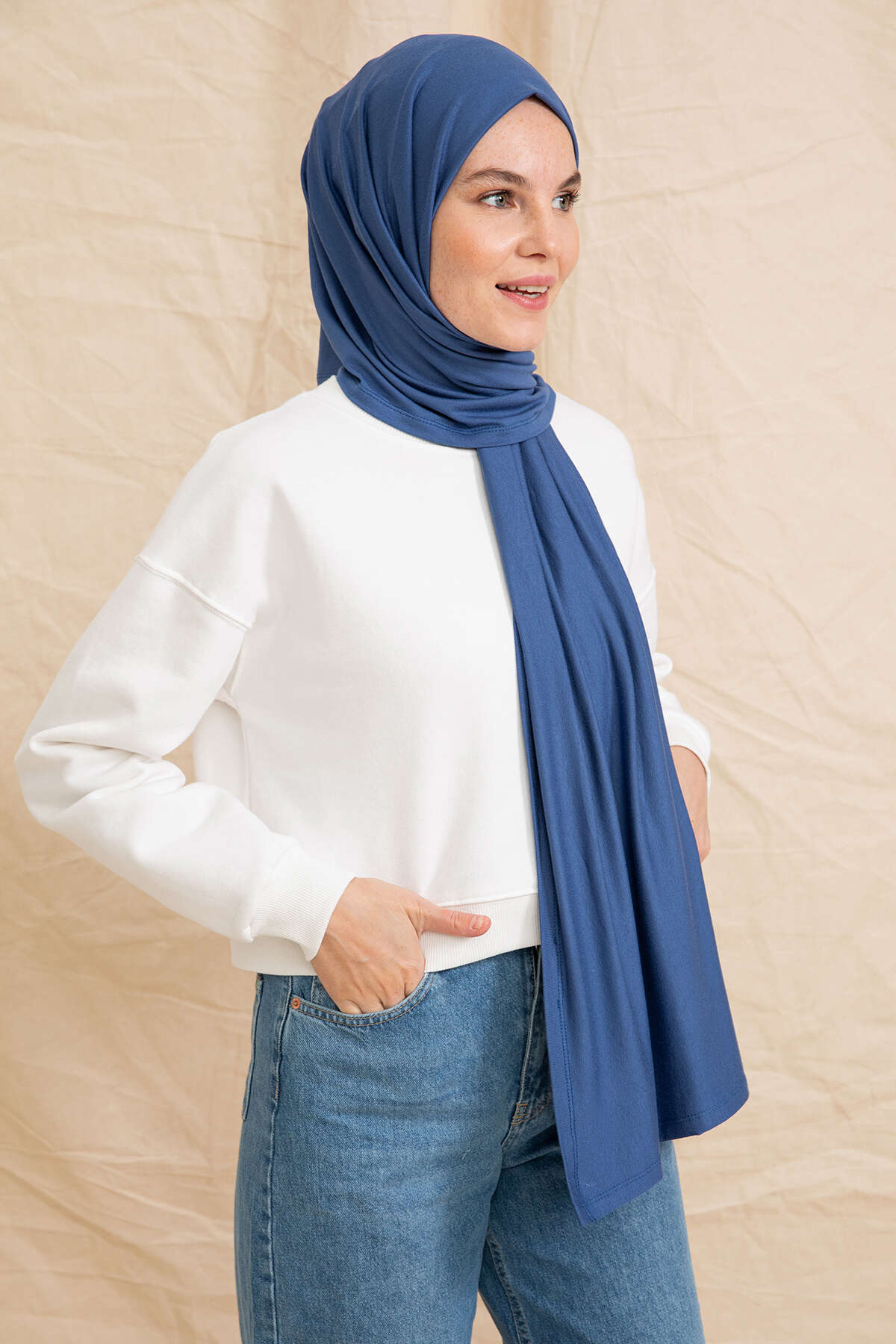 Penye Şal - İndigo