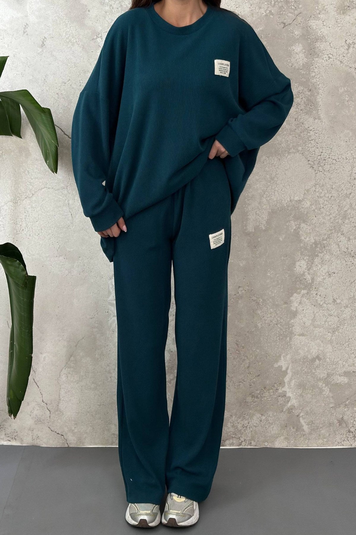 Petrol Salaş Sweat Ve Pantolon