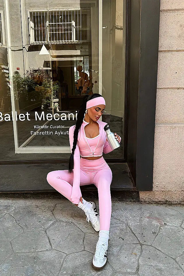 Pembe 4 lü Yoga Set