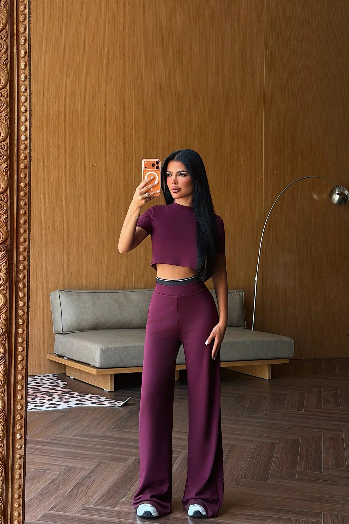 Mürdüm Basic Pantolonlu Takım