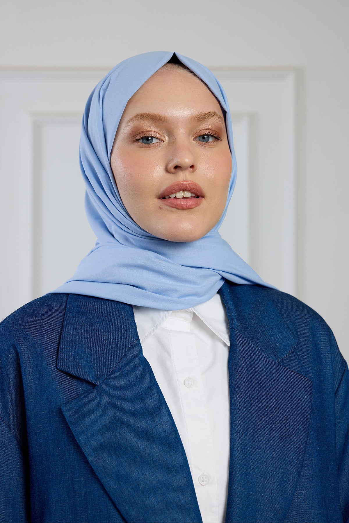Pure Pamuk Şal - Bebe Mavisi