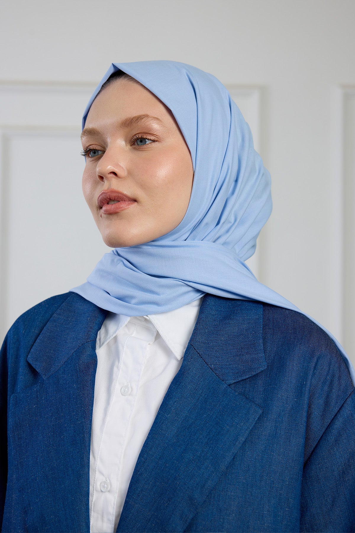 Pure Pamuk Şal - Bebe Mavisi