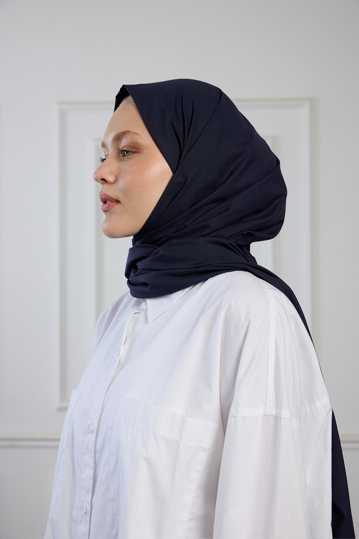 Pure Pamuk Şal - Lacivert