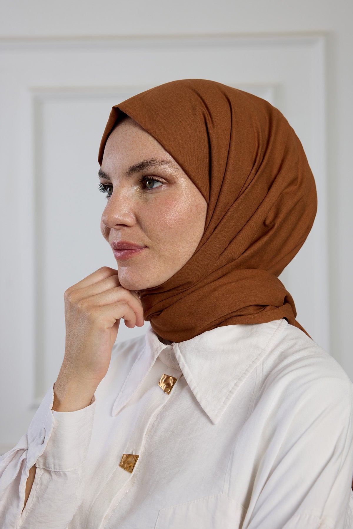 Pure Pamuk Şal - Taba