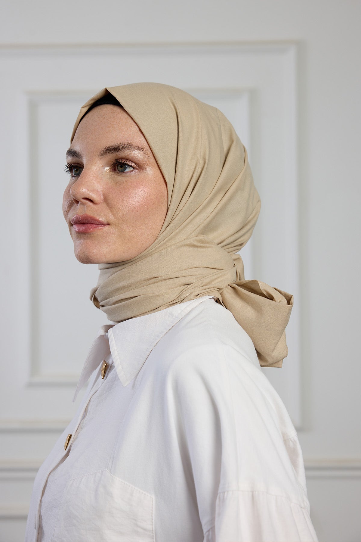 Pure Pamuk Şal - Taş