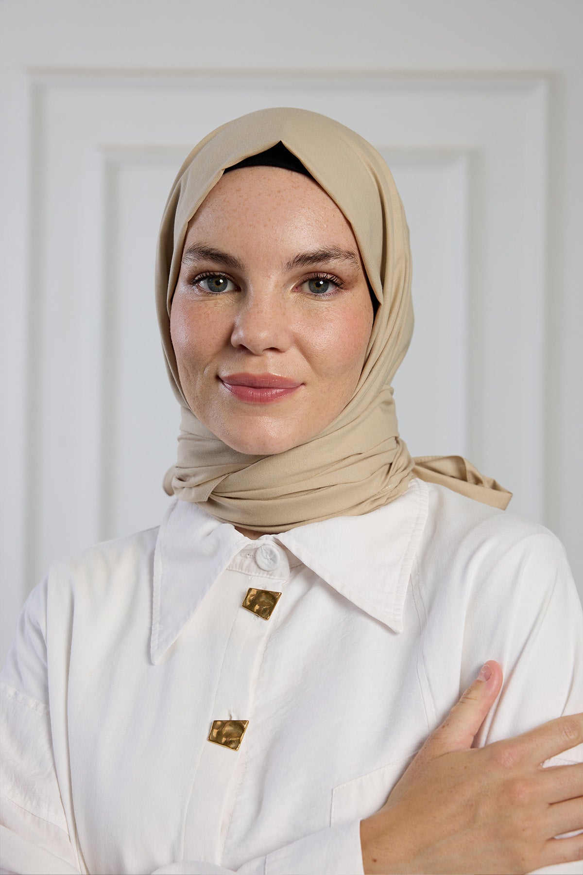 Pure Pamuk Şal - Taş