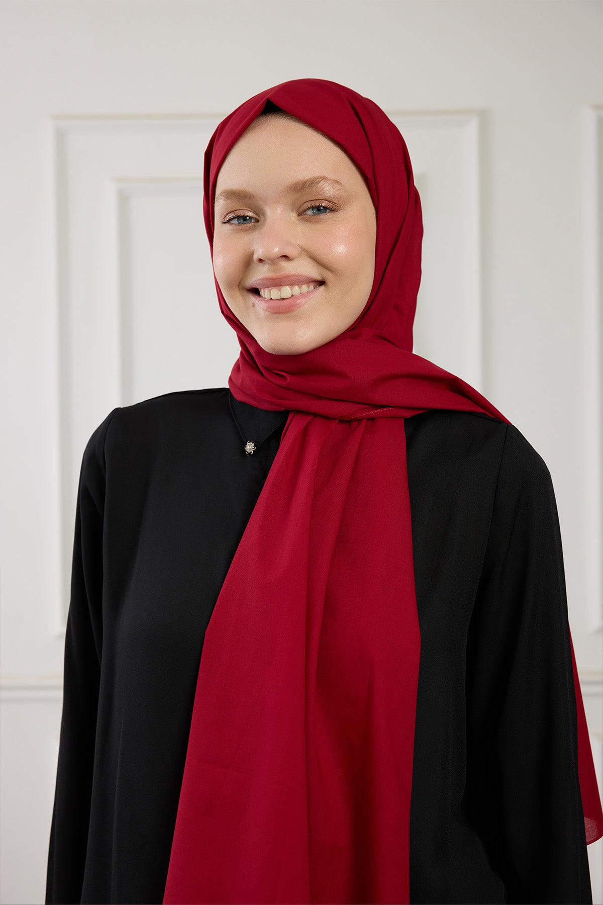 Pure Pamuk Şal - Vişne