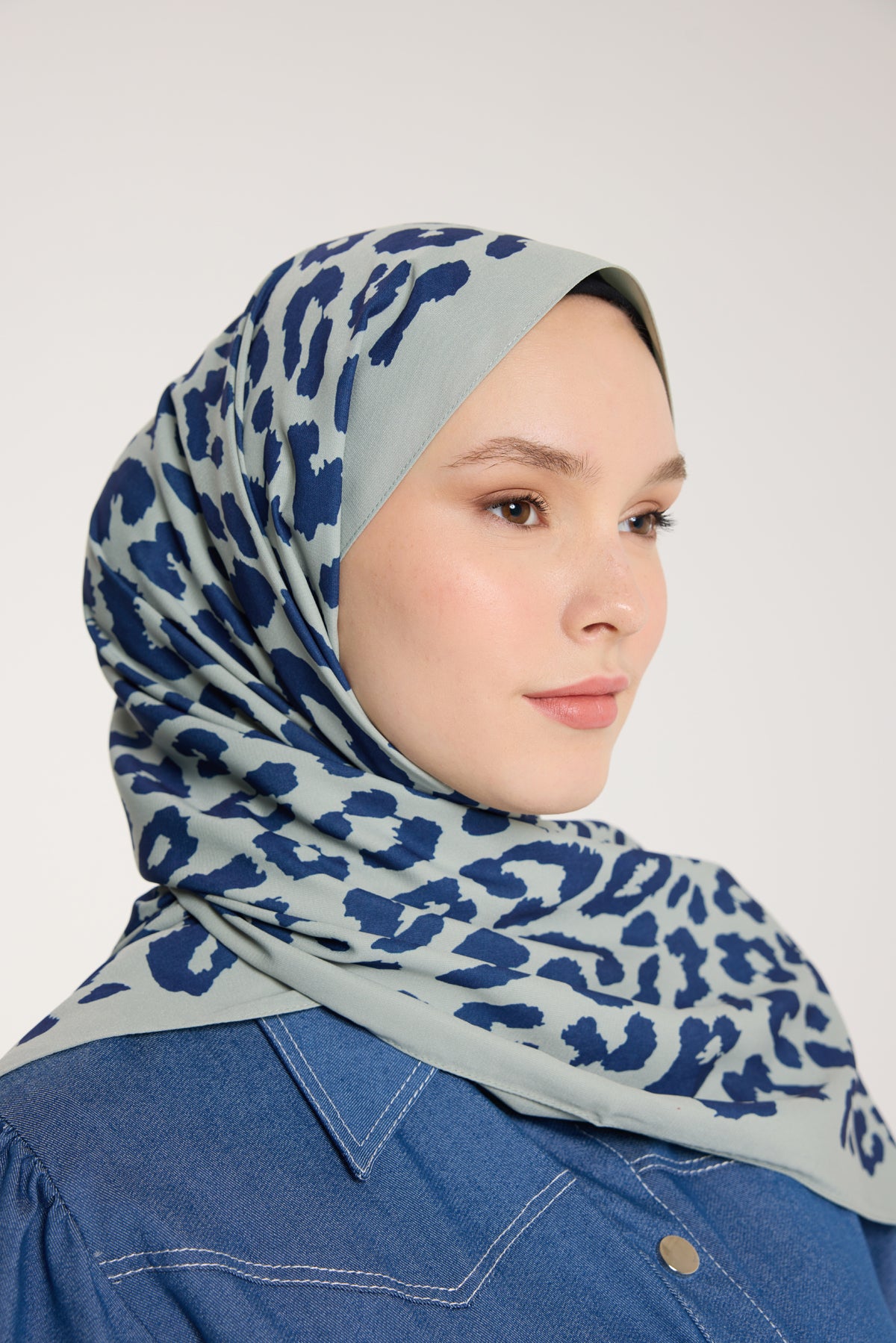 Pure Tone Şal - Leopar Desen - Çağla - Laci