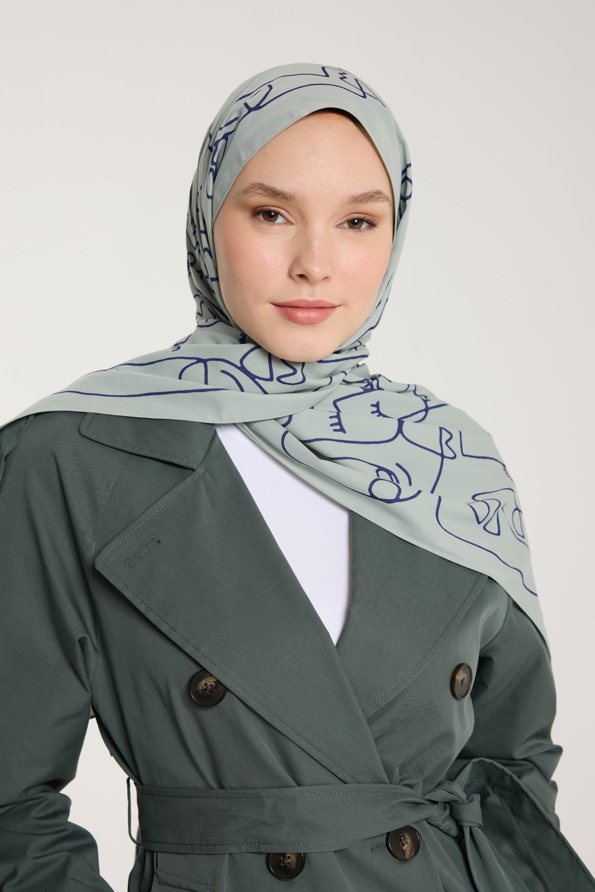 Pure Tone Şal - Marjinal Desen - Çağla - Laci