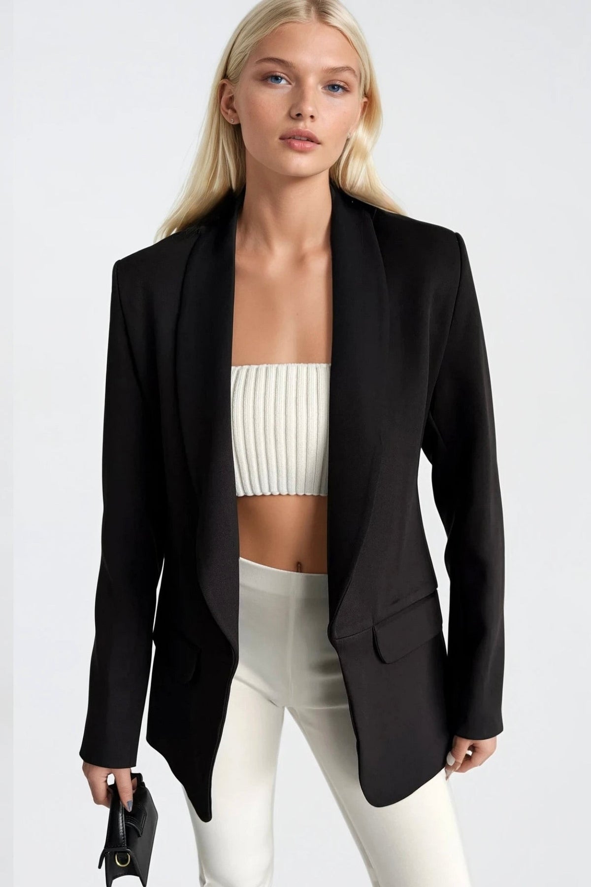 Şal Yaka Astarlı Blazer Ceket - Kırmızı