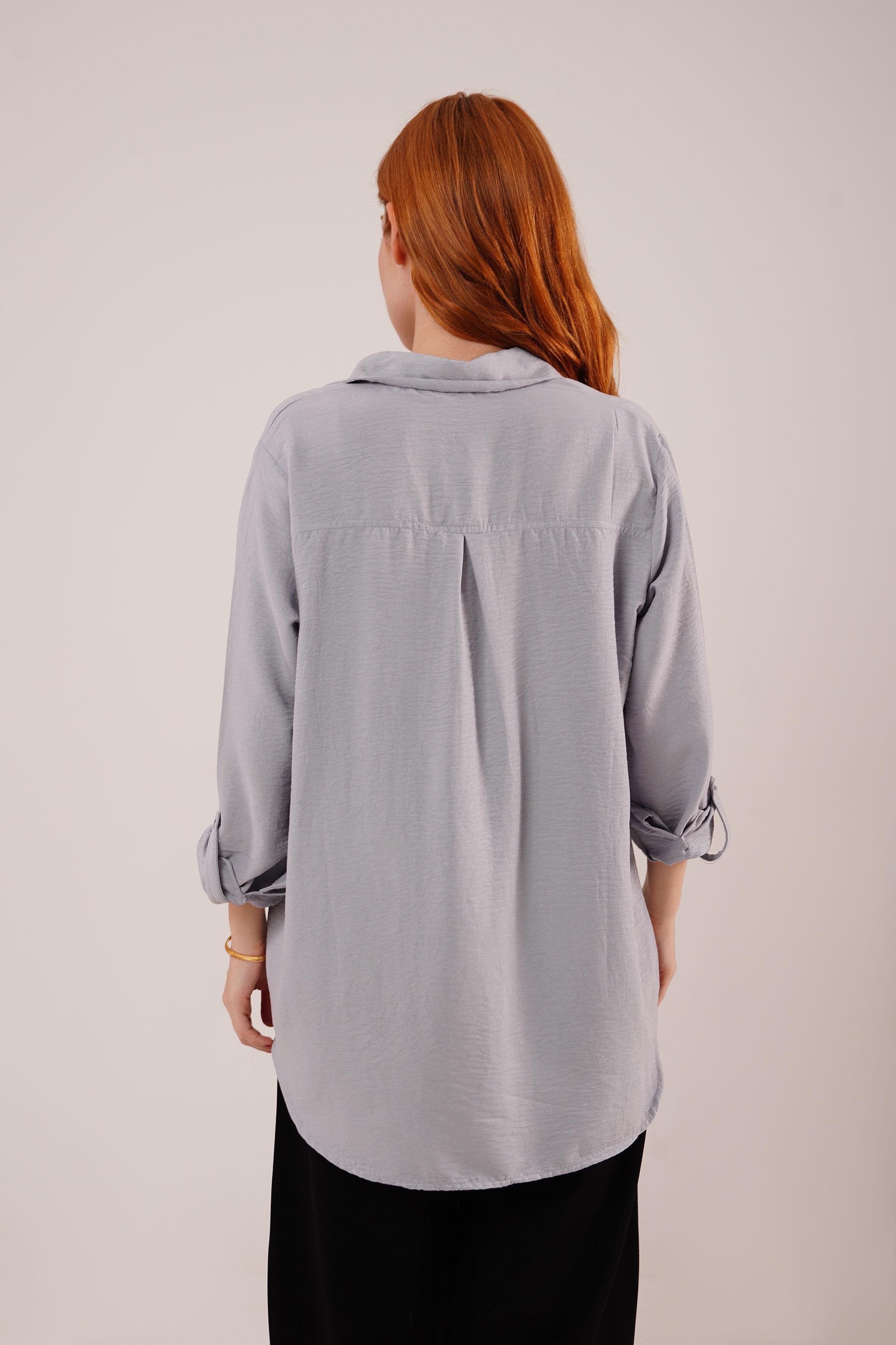 Salaş Kesim Cepli Toptan Grimelanj Gömlek