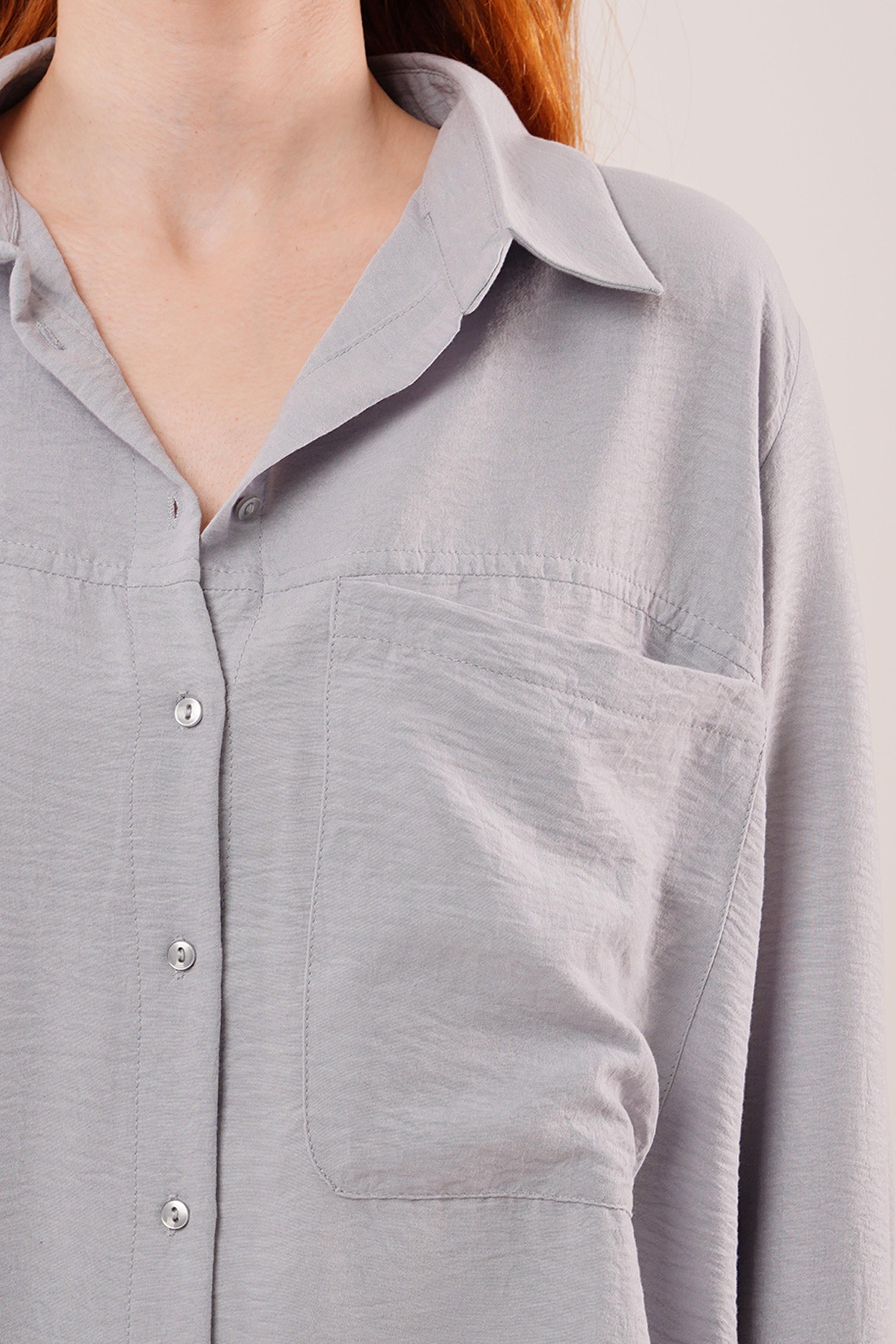 Salaş Kesim Cepli Toptan Grimelanj Gömlek