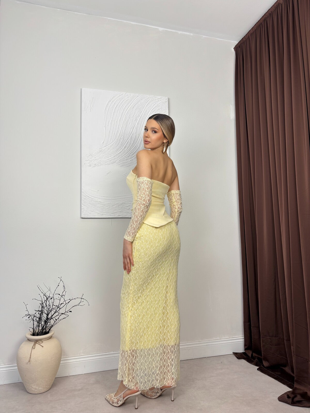 SARI 20195 ELBİSE