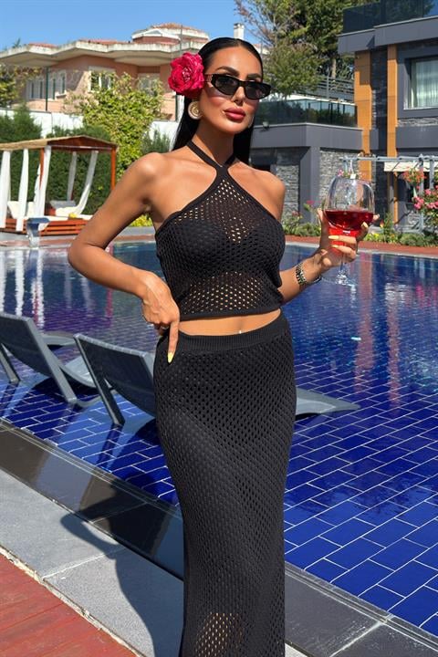 Sidney Kroşe Crop Takım 9843