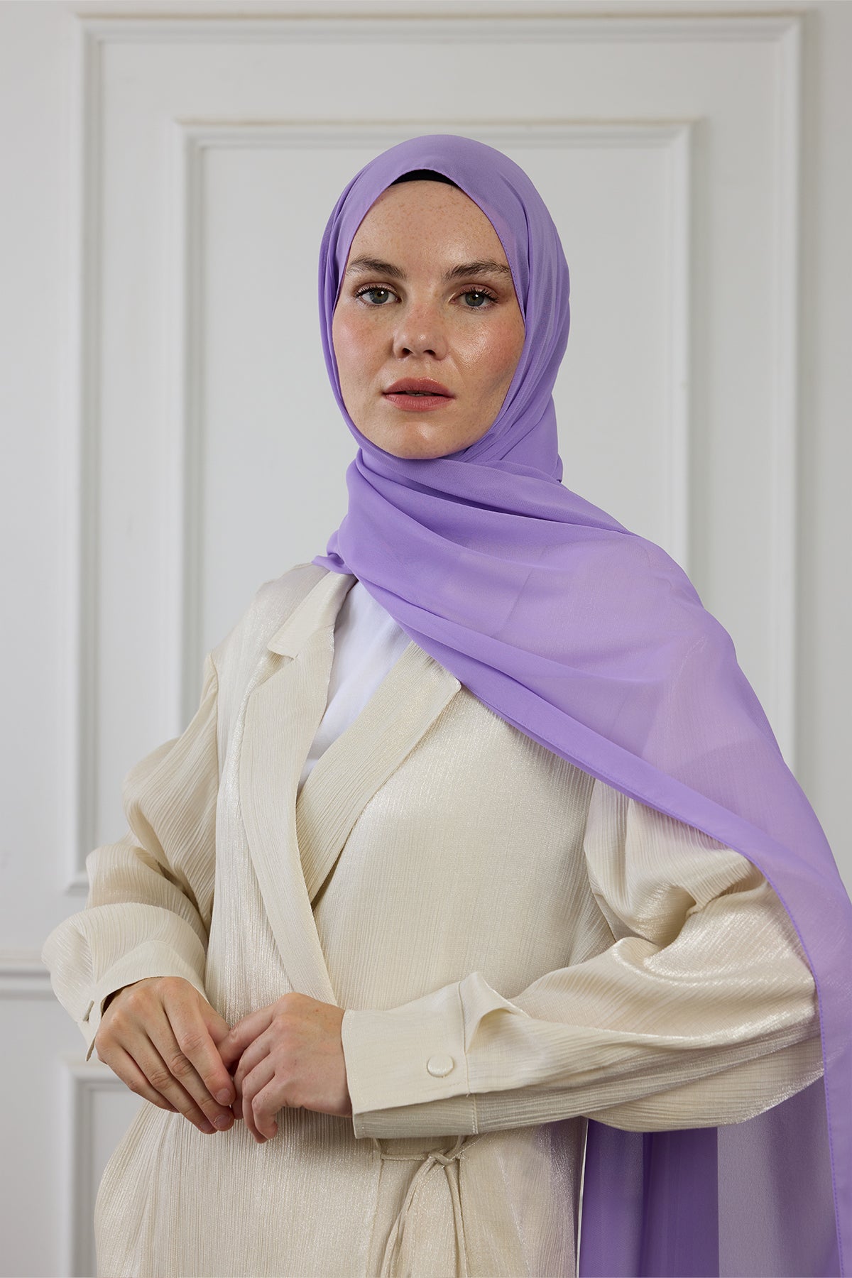 Şifon Şal - Leylak