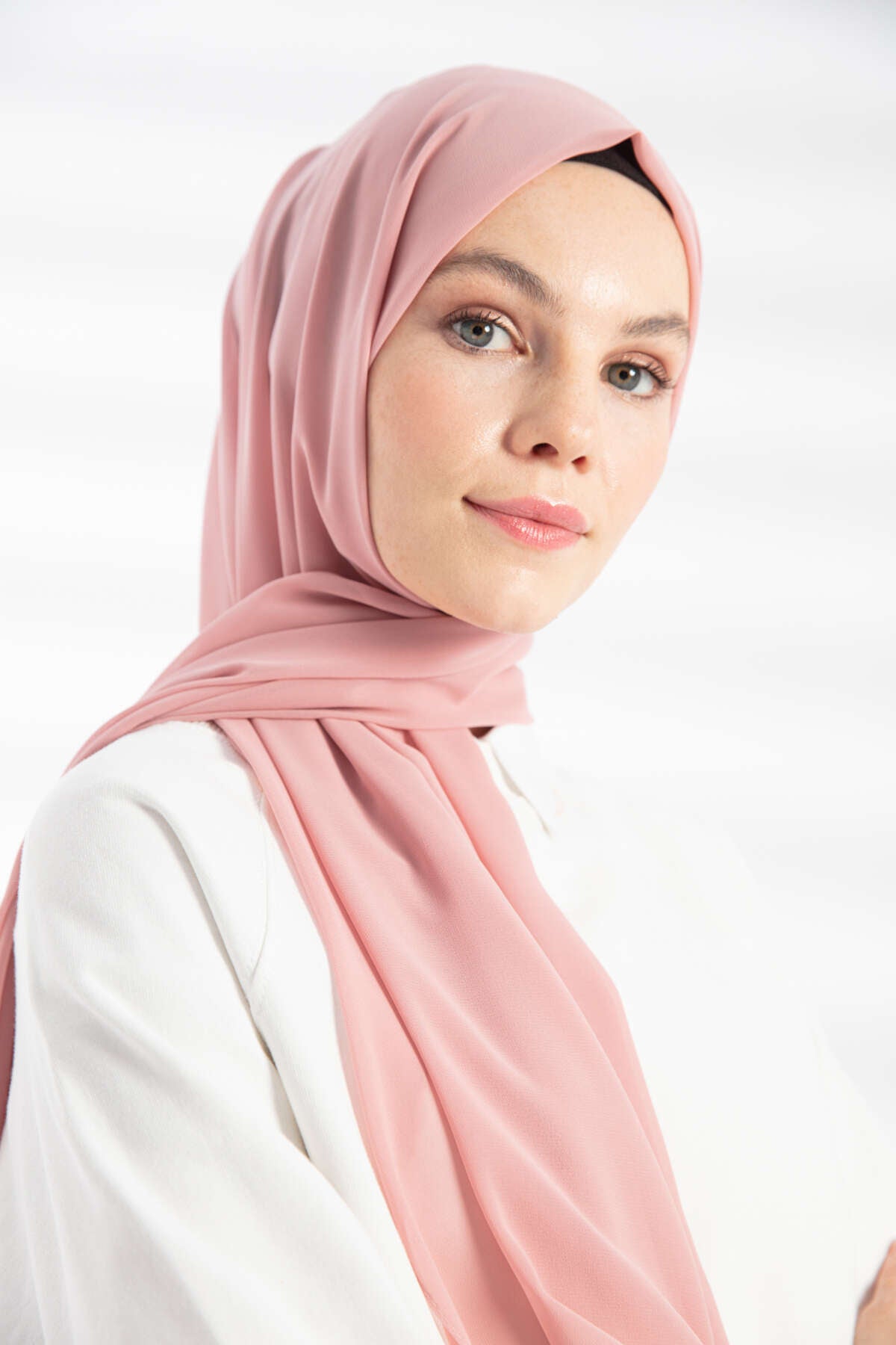 Şifon Şal - Pembe