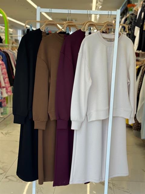 Sırtı Aksesuar Dekolteli Modal Takım 10253