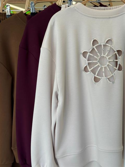 Sırtı Aksesuar Dekolteli Modal Takım 10253