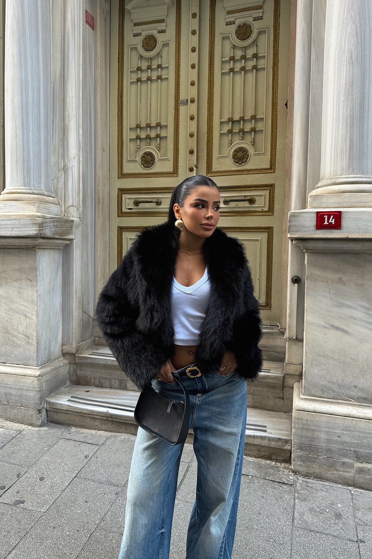 Siyah Rufina Kürk