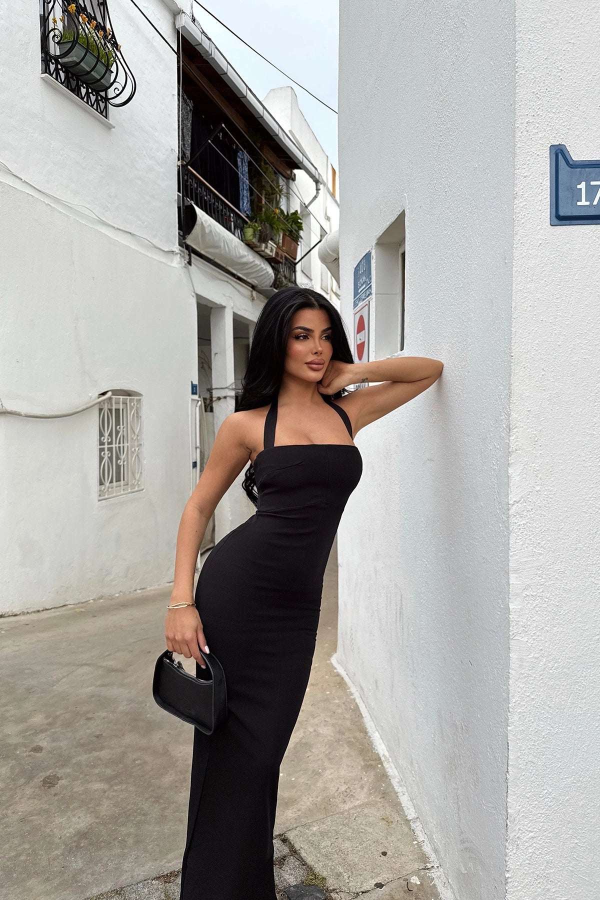 Siyah Elroya Elbise XS