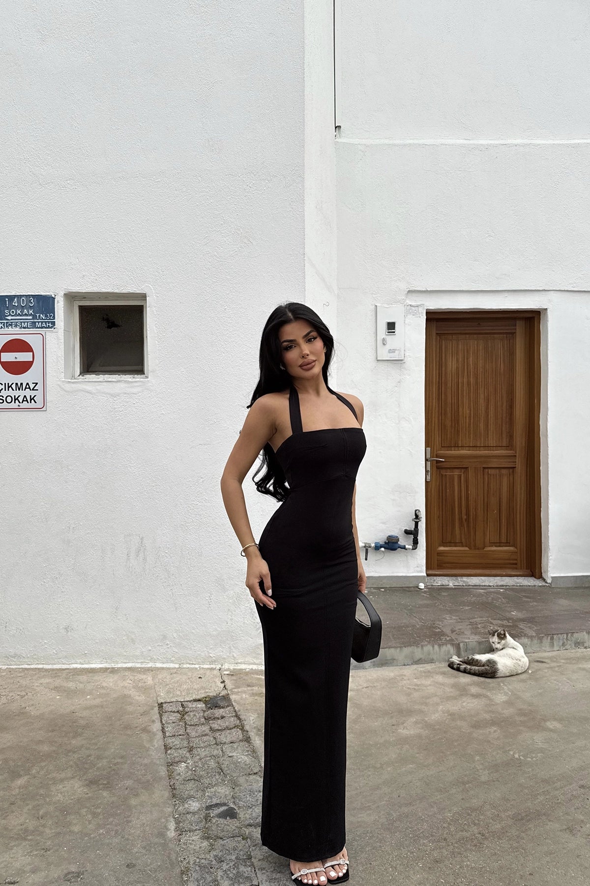 Siyah Elroya Elbise