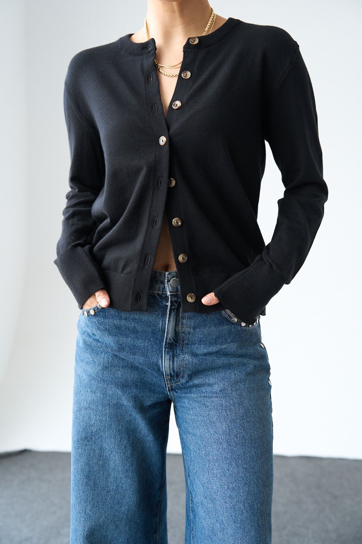 Black Knit Cardigan