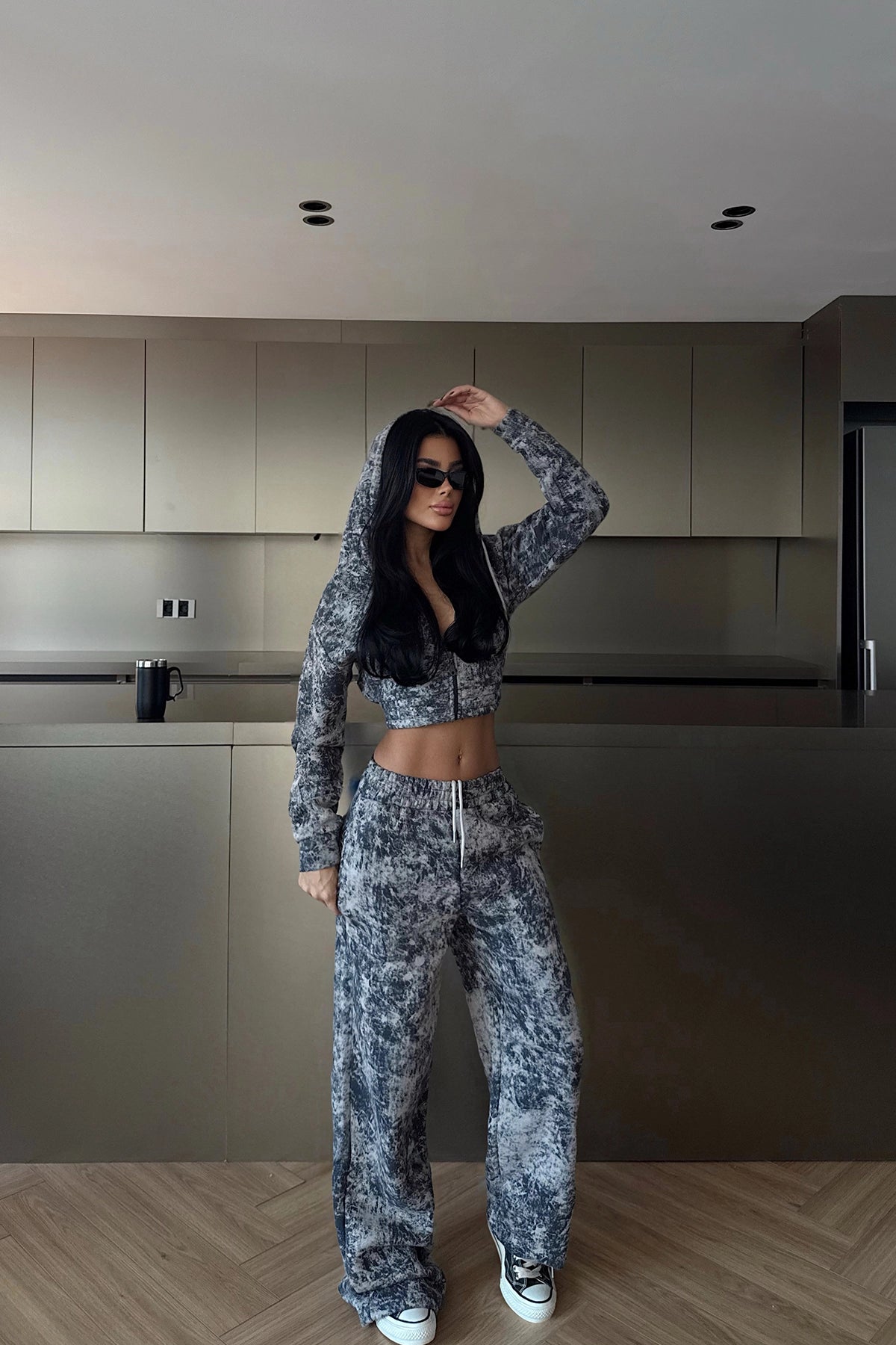Füme Joelle Desenli Eşofman Takımı