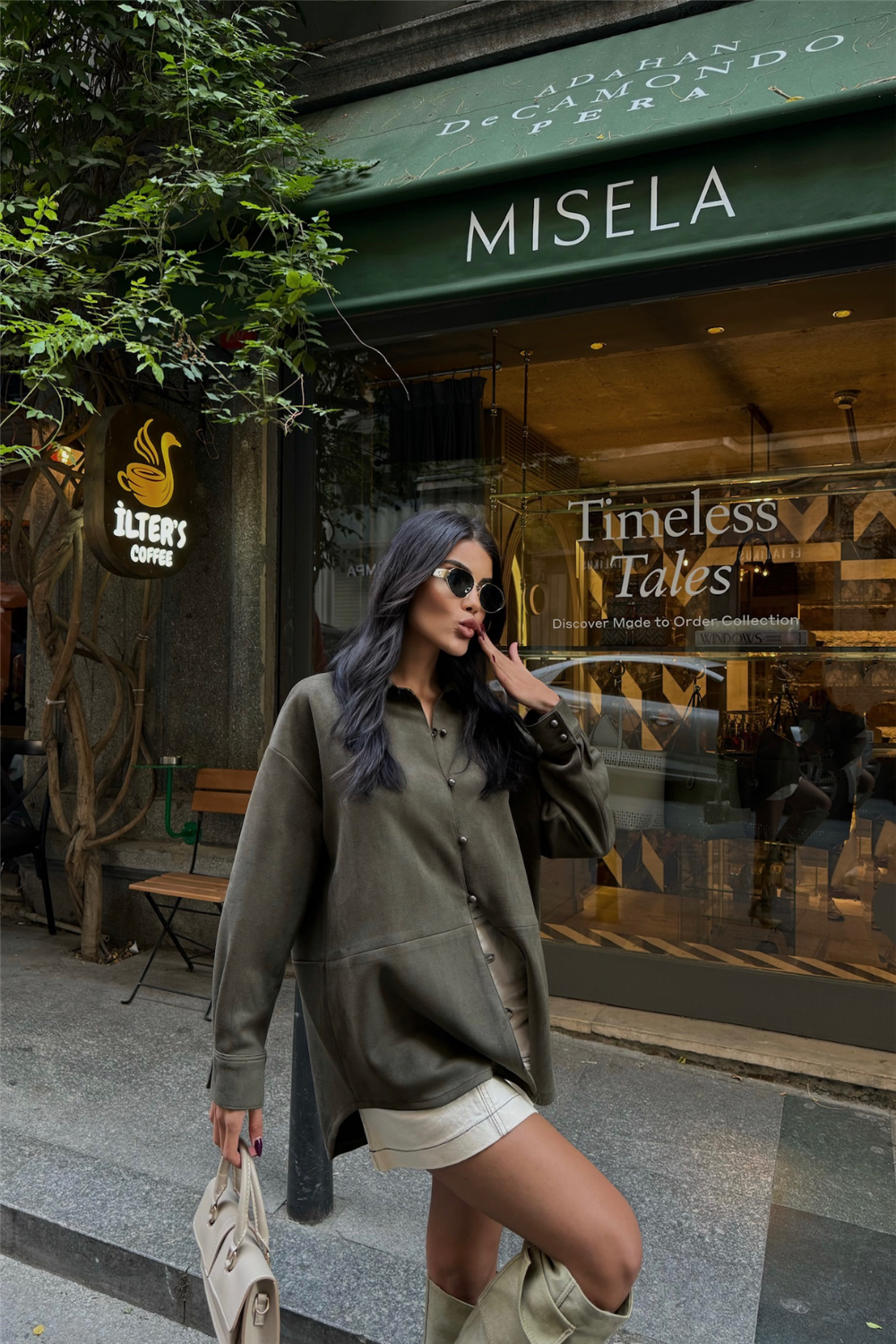 SÜET GÖMLEK - Haki