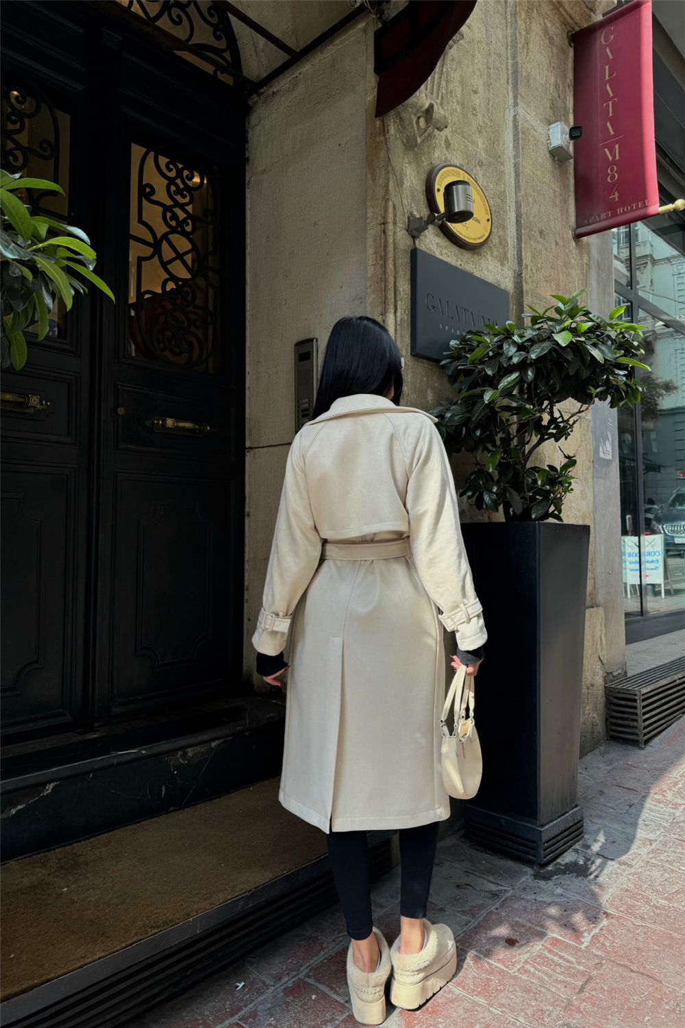 SÜET UZUN KABAN - Taş