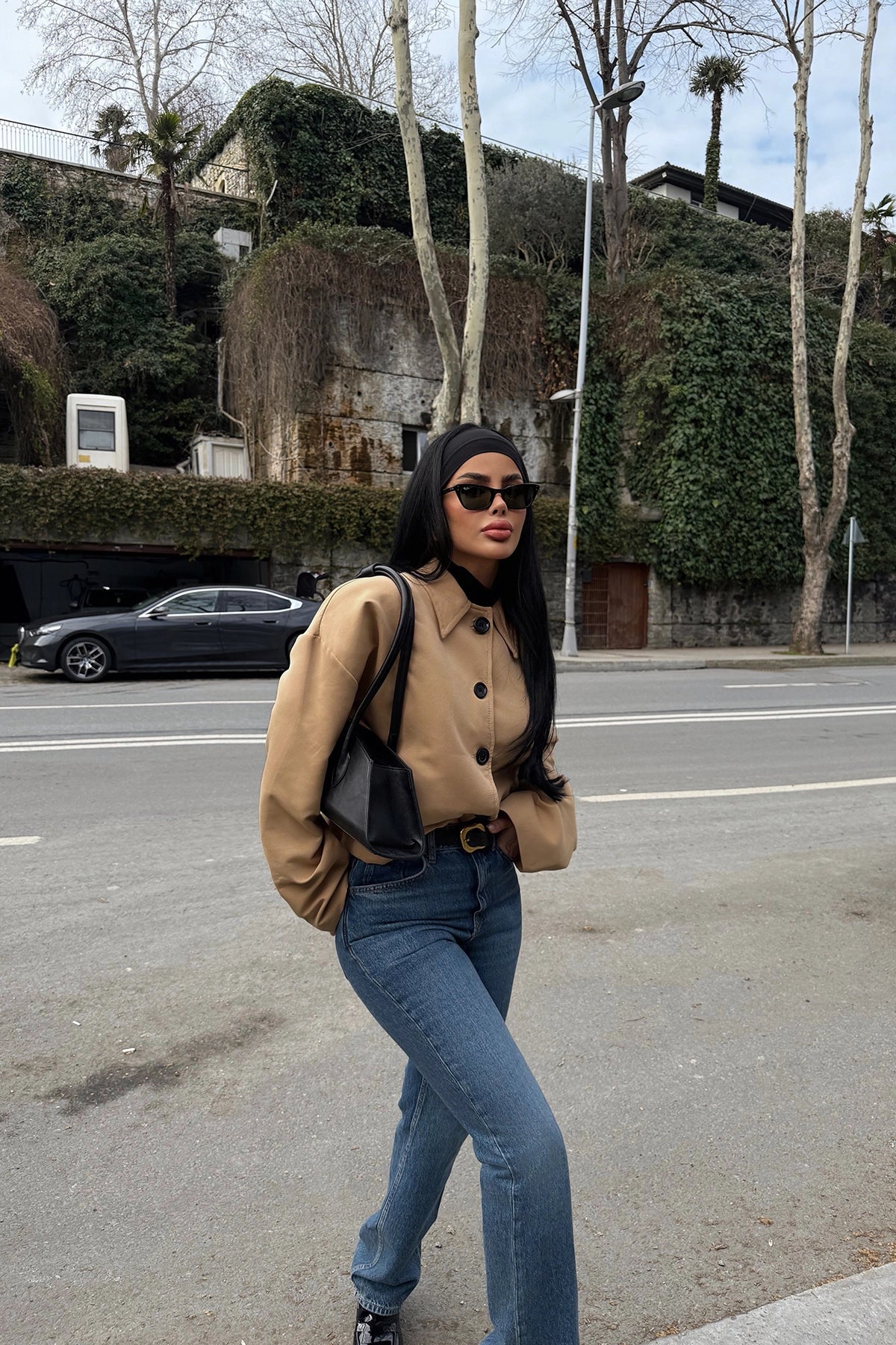 Taba Önü Düğmeli Ceket XS