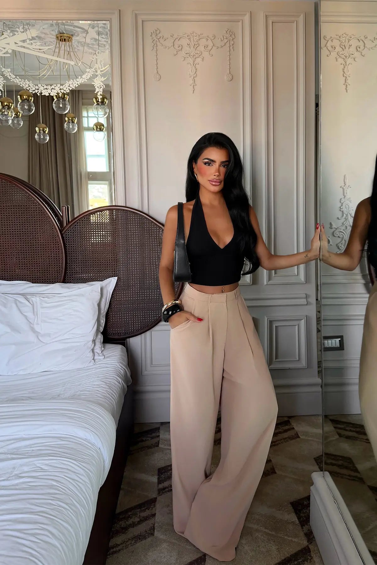 Taba Yüksek Bel Pantolon