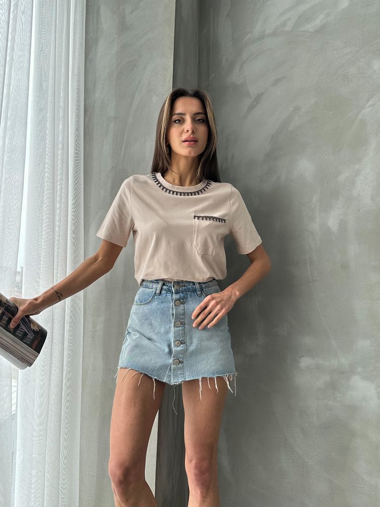 Topshow Taş Taş Detaylı Toptan Tişört