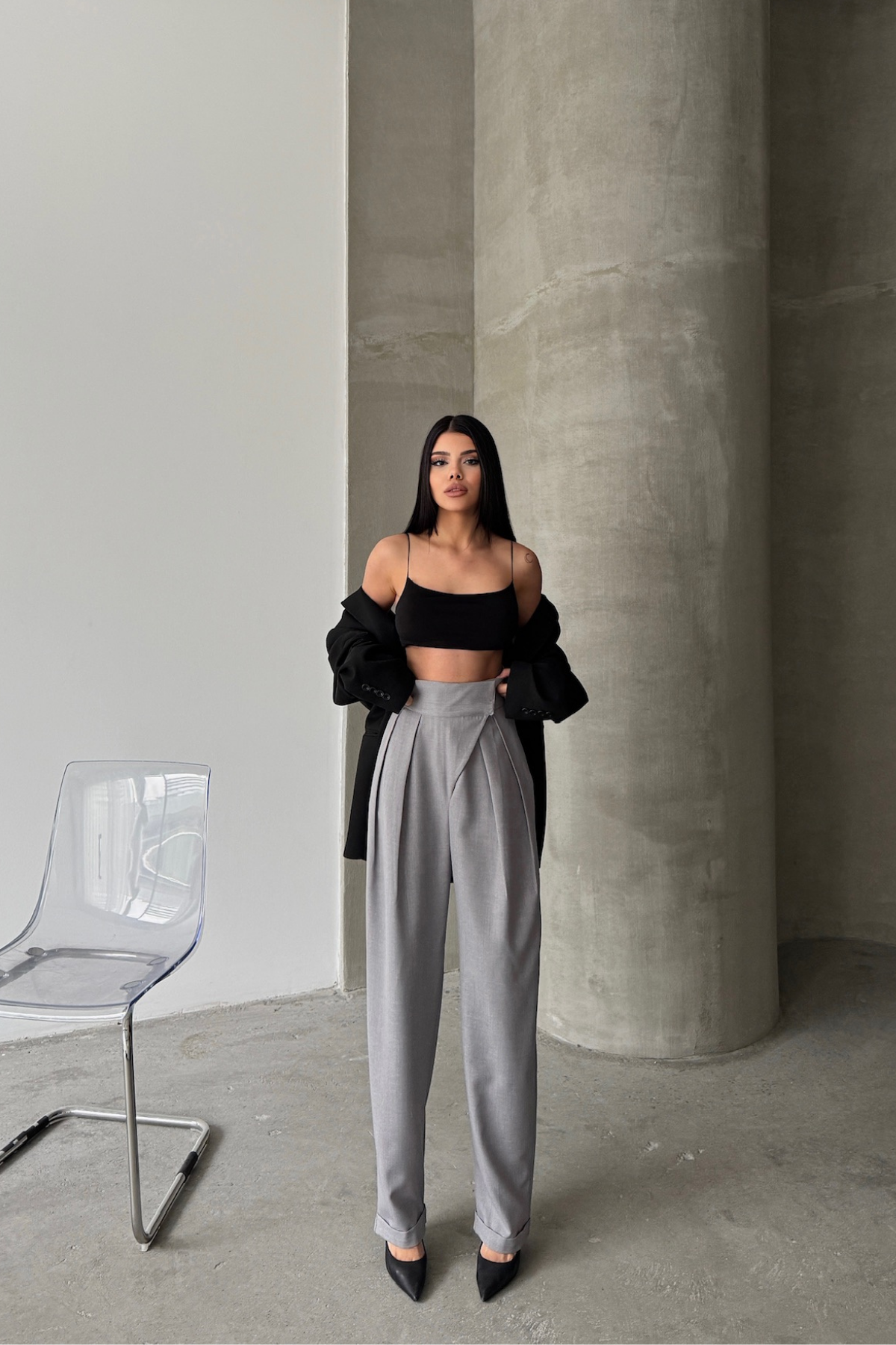 TASARIM PANTOLON - Gri