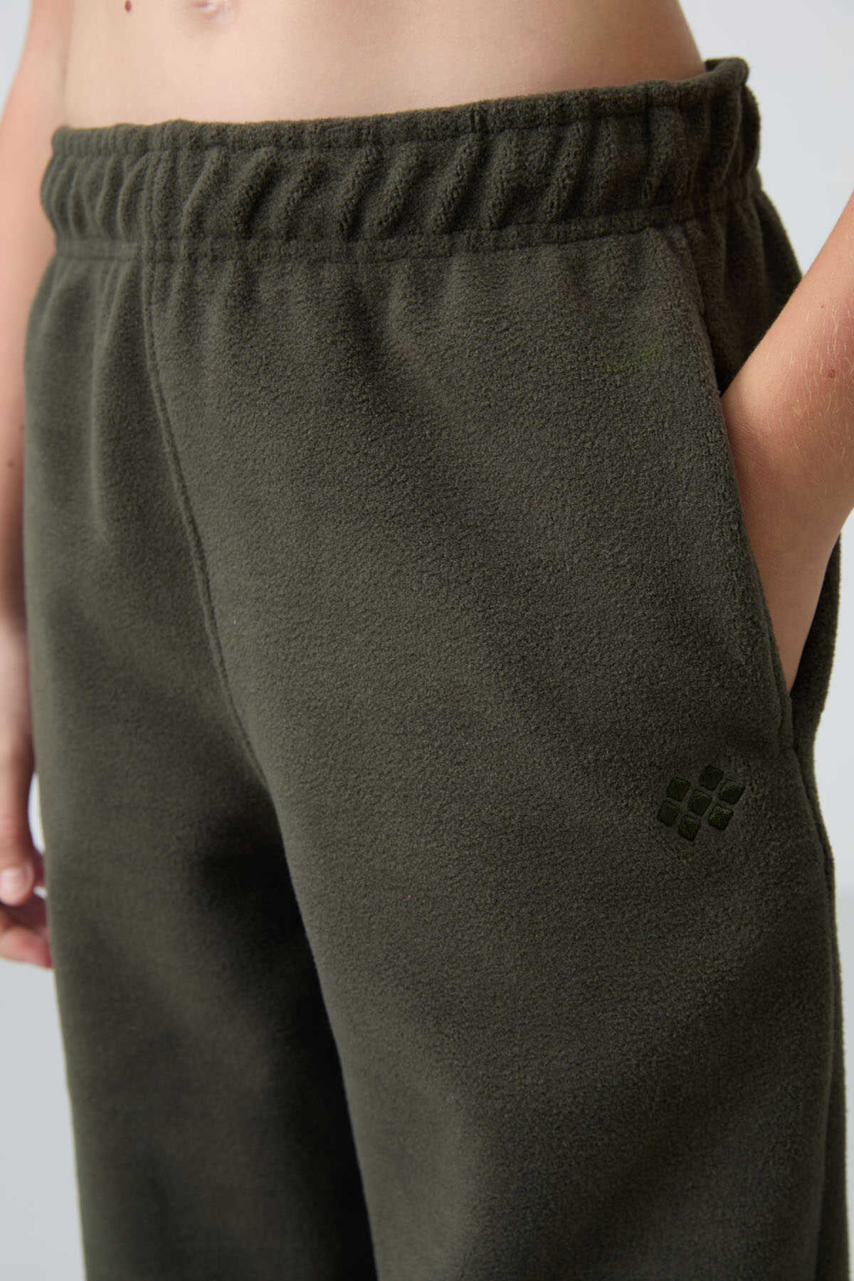 Tommylife Wholesale 7-15 Years Jogger Standard Fit Girls' Sweatpants 75155 Khaki