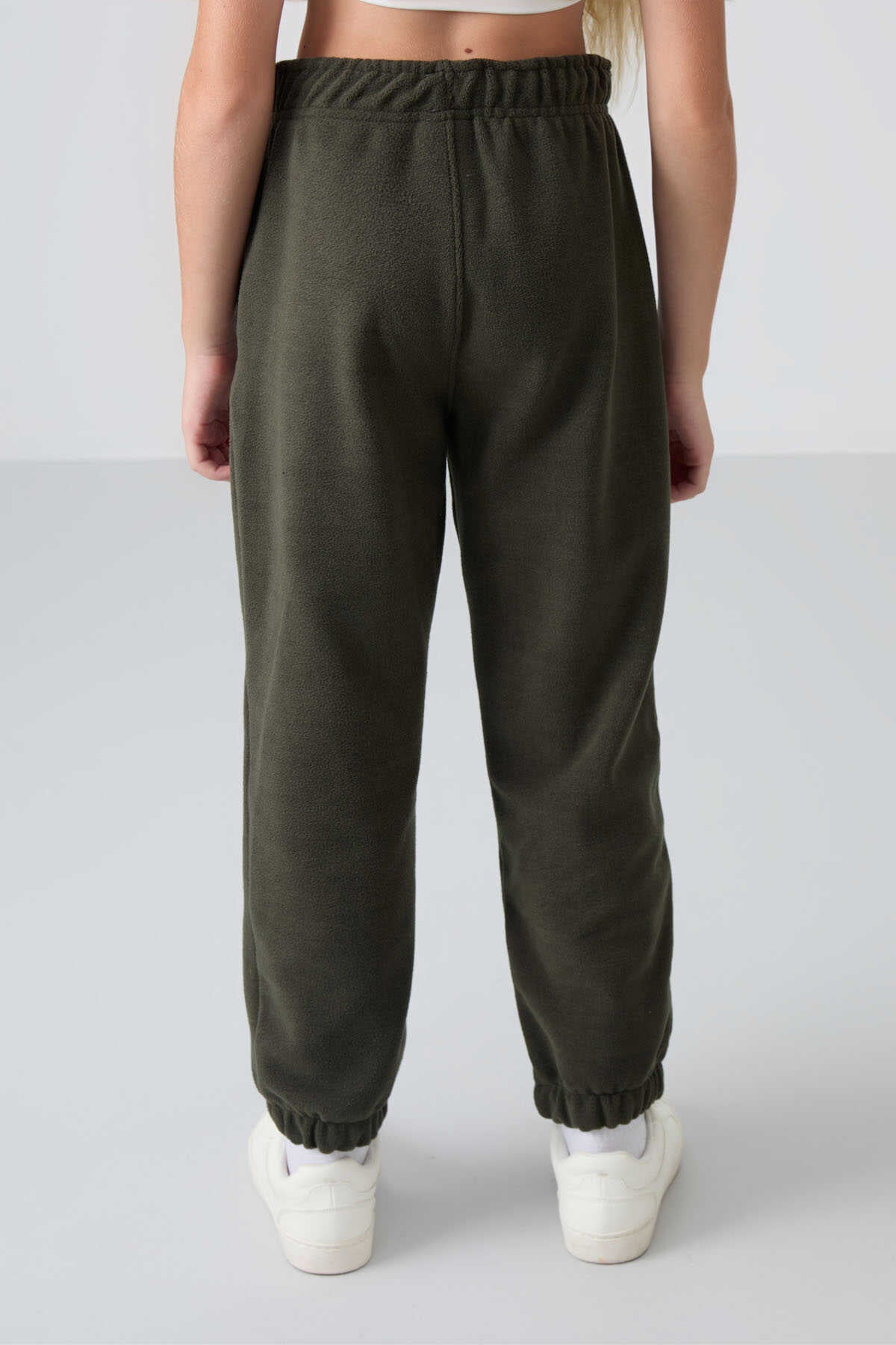 Tommylife Wholesale 7-15 Years Jogger Standard Fit Girls' Sweatpants 75155 Khaki