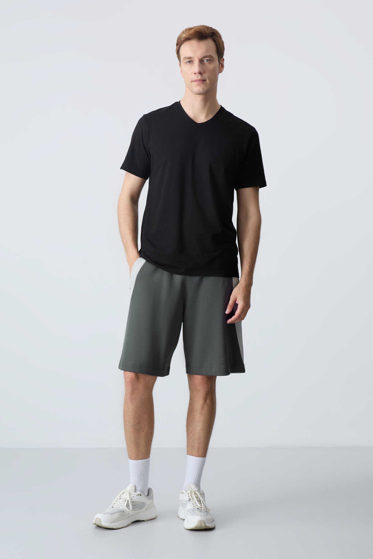 Tommylife Toptan Comfort Fit Basic Erkek Şort 81280 Siyah