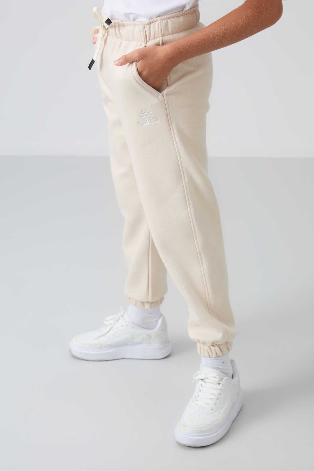 Tommylife Wholesale Waiter Boy Jogger Standard Fit Boys' Sweatpants 11225 Beige