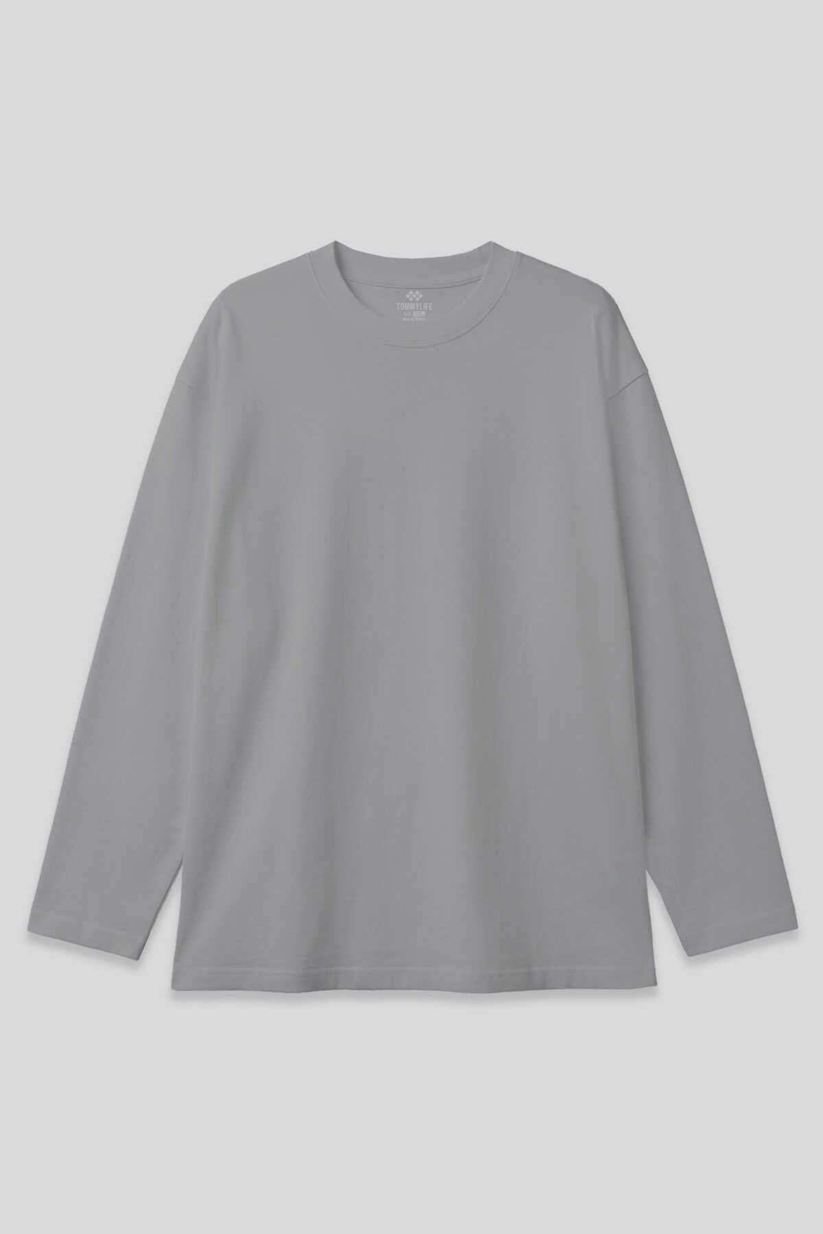 Tommylife Toptan Siyah Basic O Yaka Erkek Sweatshirt - 88107