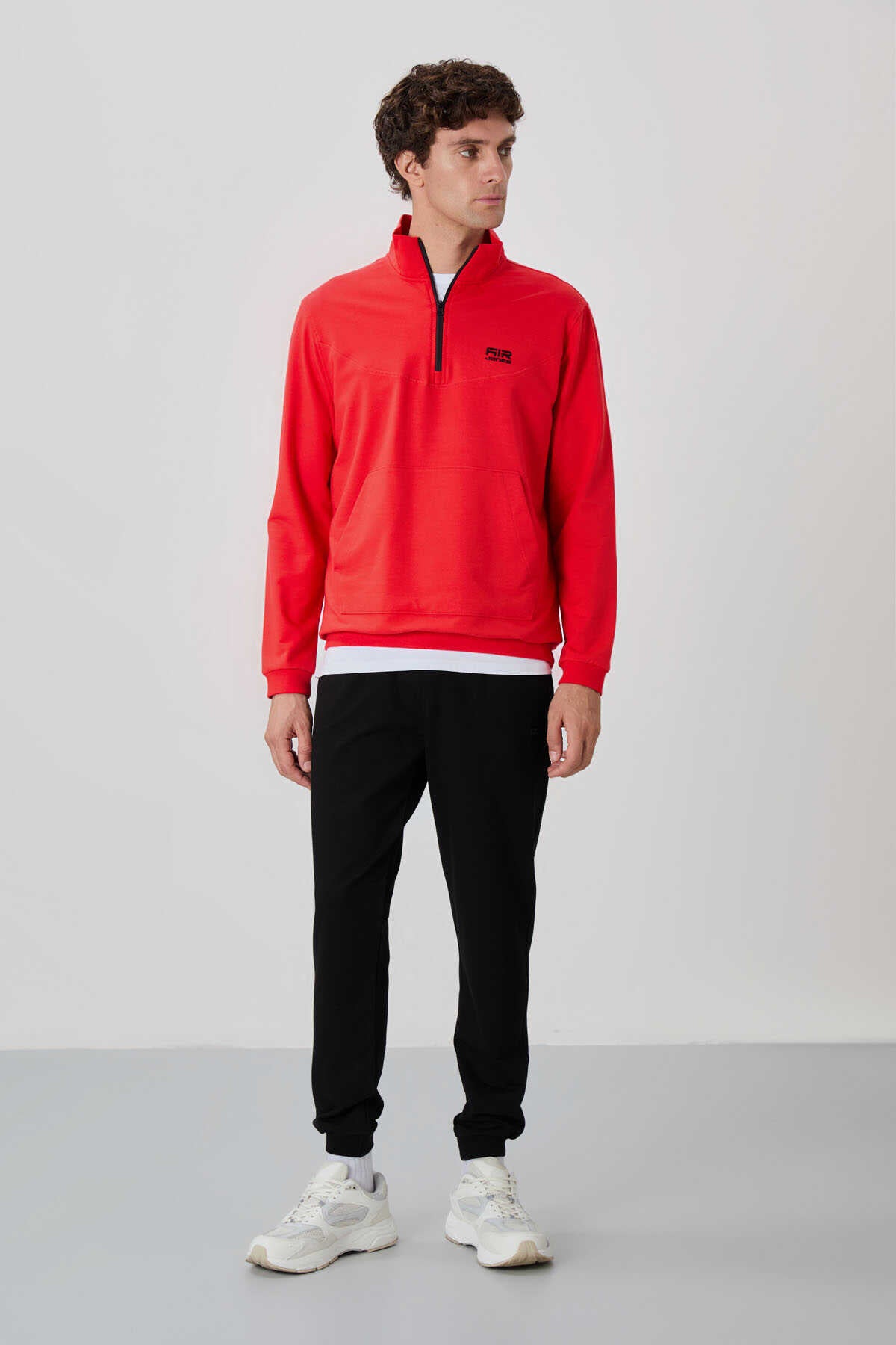 Tommylife Toptan Herbert Standart Kalıp Dik Yaka Erkek Eşofman Takım 85233 Lacivert
