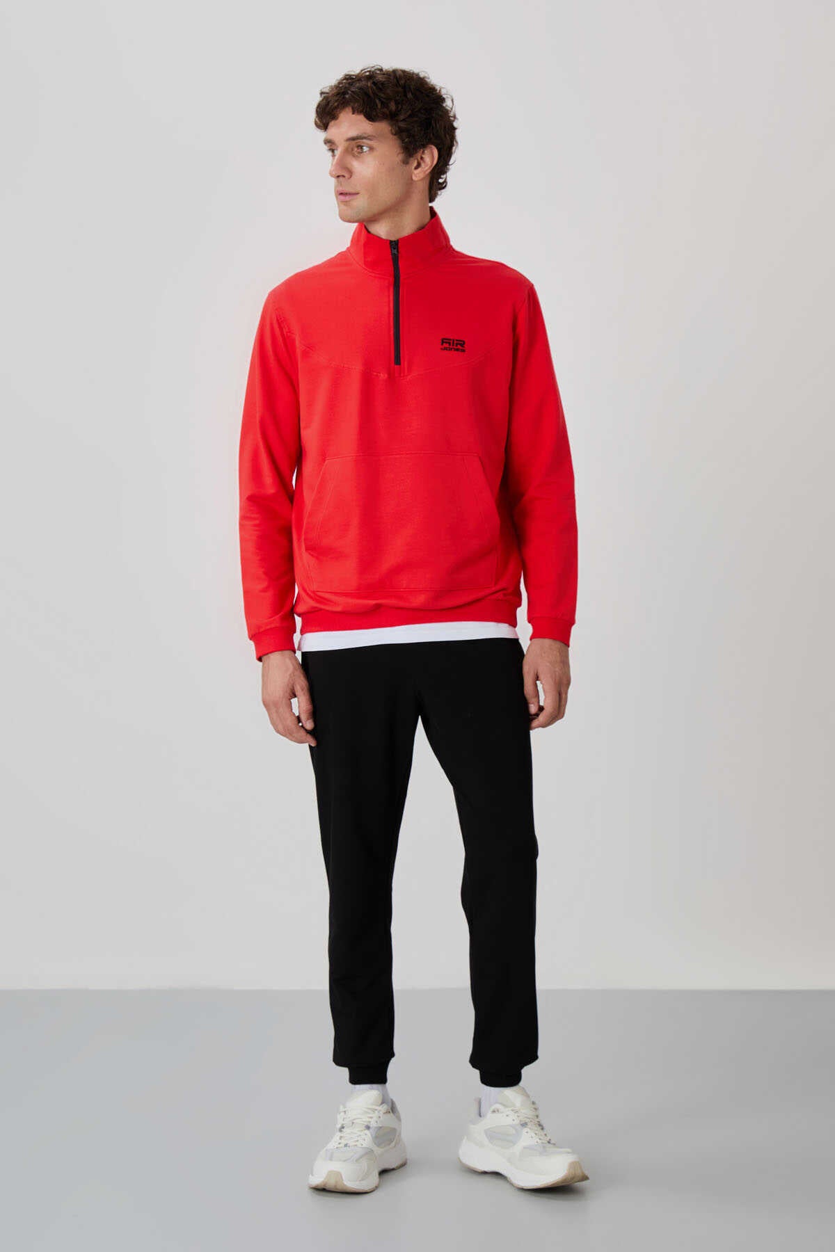 Tommylife Toptan Herbert Standart Kalıp Dik Yaka Erkek Eşofman Takım 85233 Lacivert