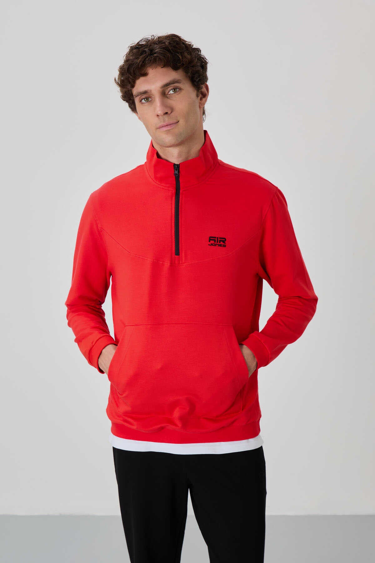 Tommylife Toptan Herbert Standart Kalıp Dik Yaka Erkek Eşofman Takım 85233 Lacivert