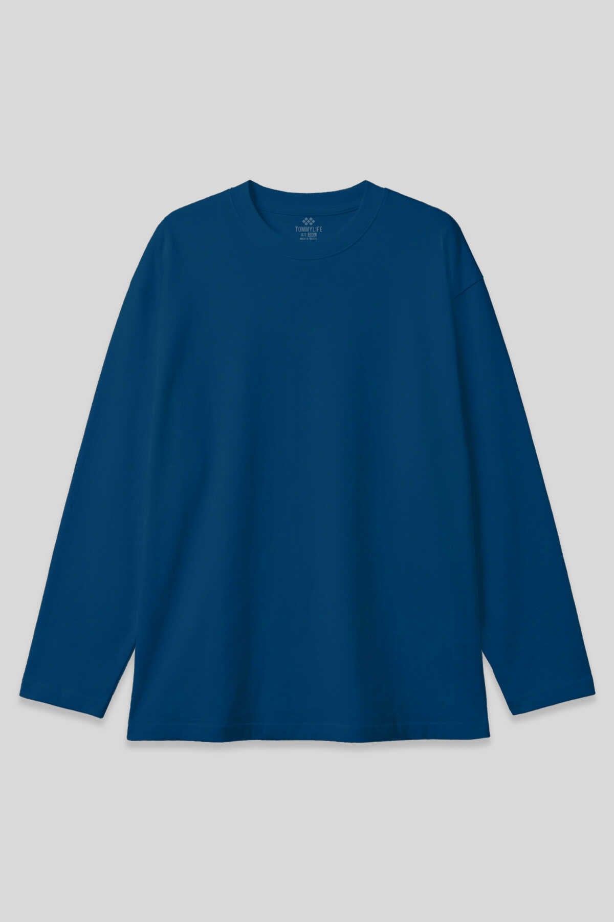 Tommylife Toptan Siyah Basic O Yaka Erkek Sweatshirt - 88107