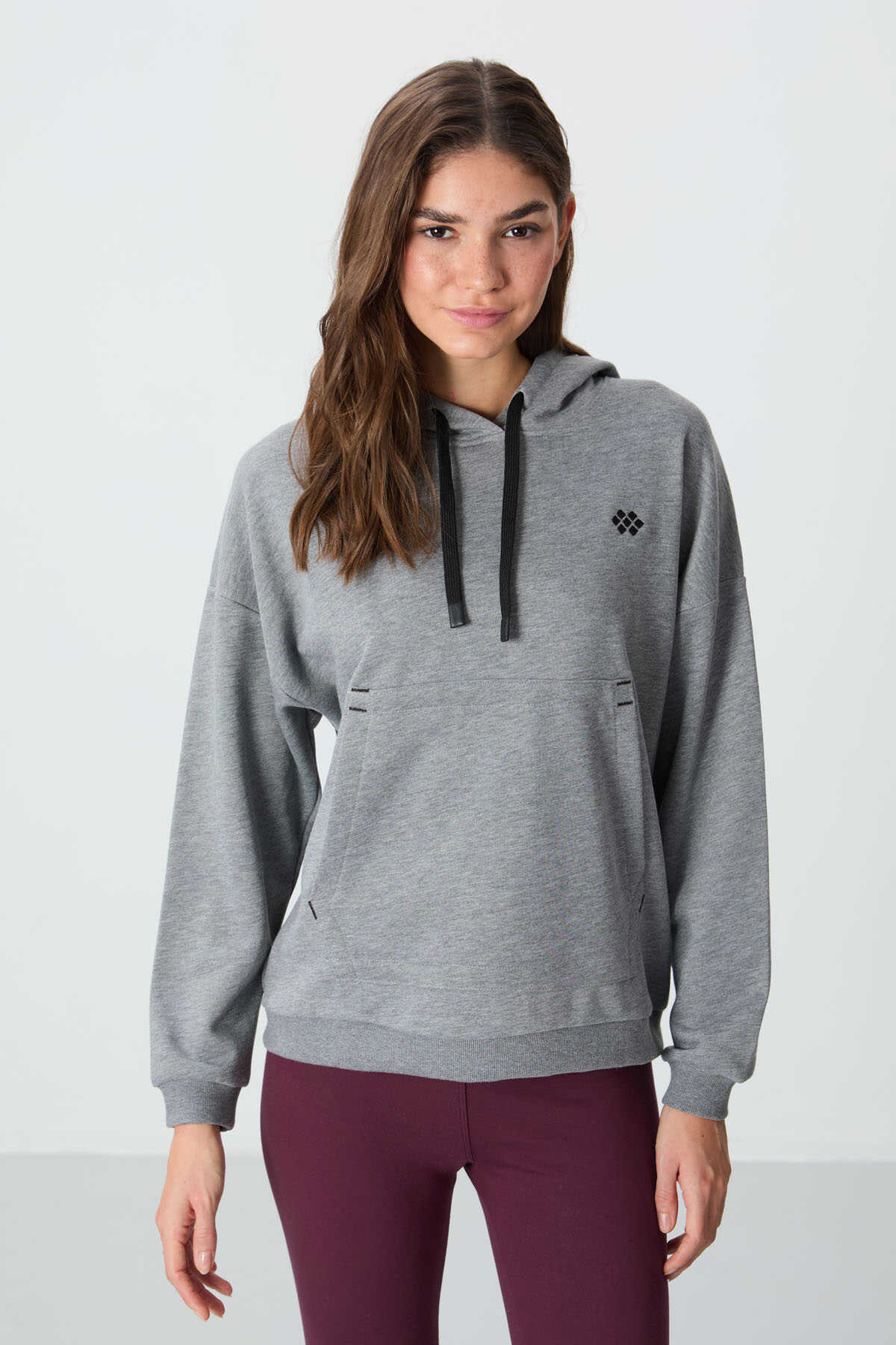 Tommylife Wholesale Hooded Oversized Women's Sweatshirt 97291 Black