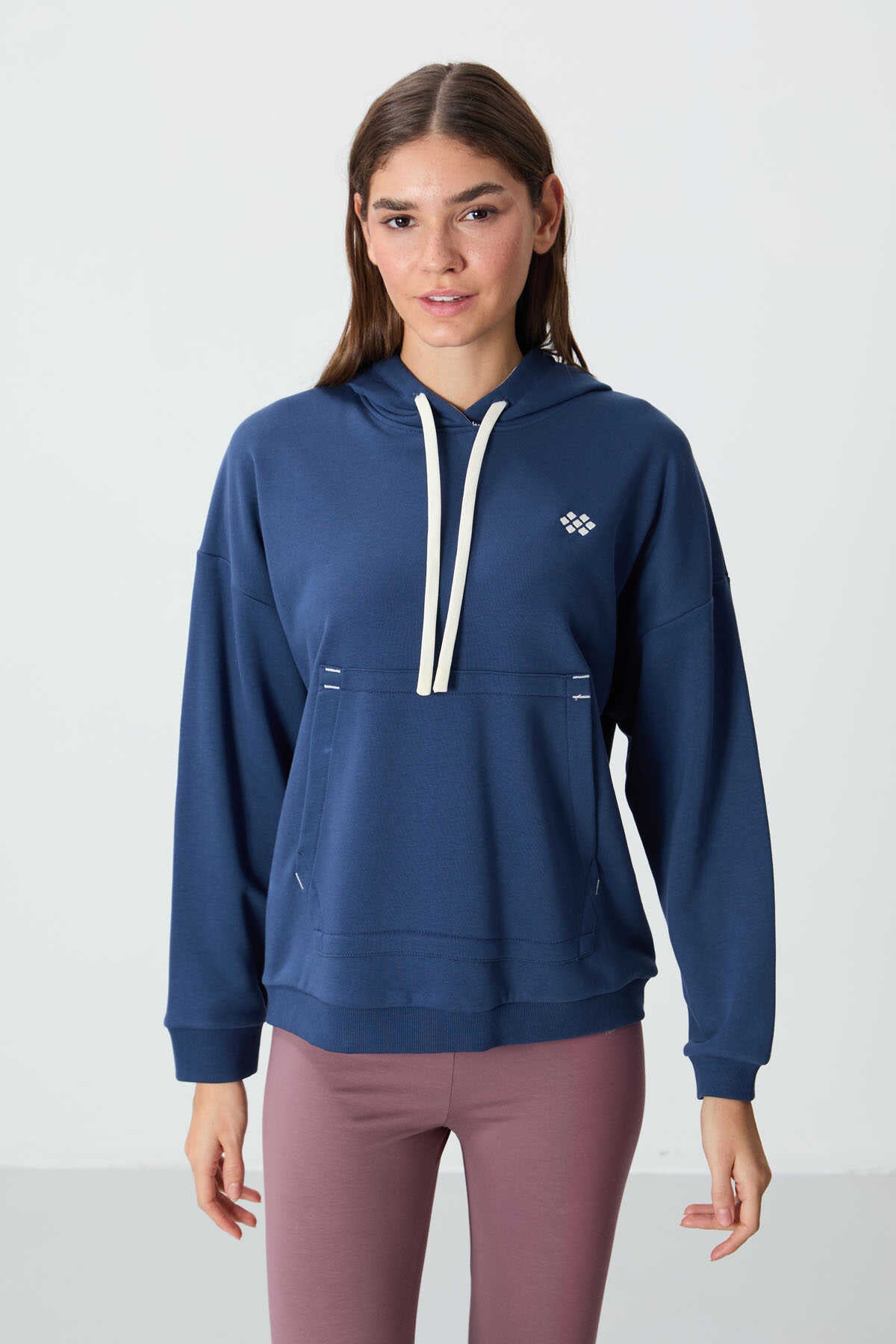 Tommylife Wholesale Hooded Oversized Women's Sweatshirt 97291 Black