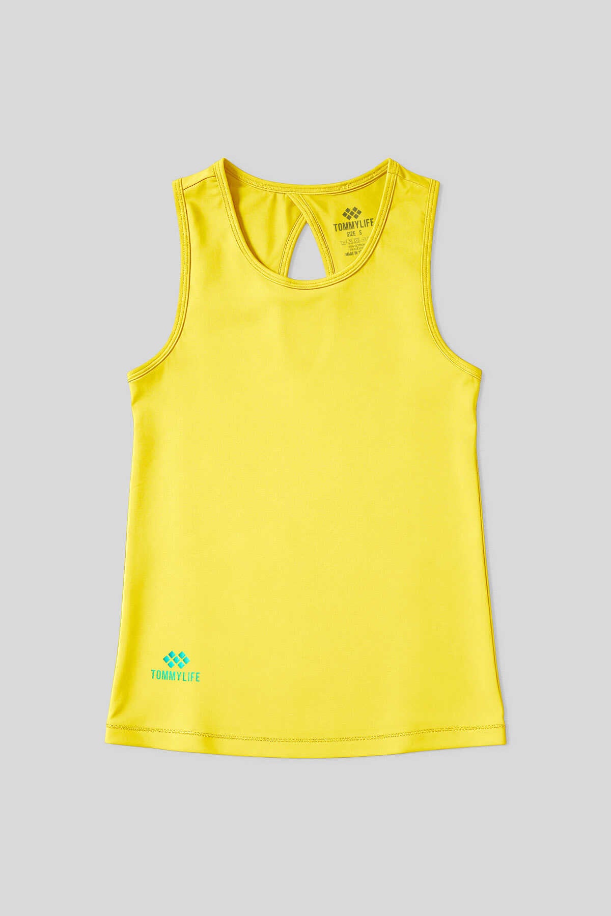 Tommylife Wholesale Black Standard Fit Cross Back Detail Women's Sports Vest - 97296