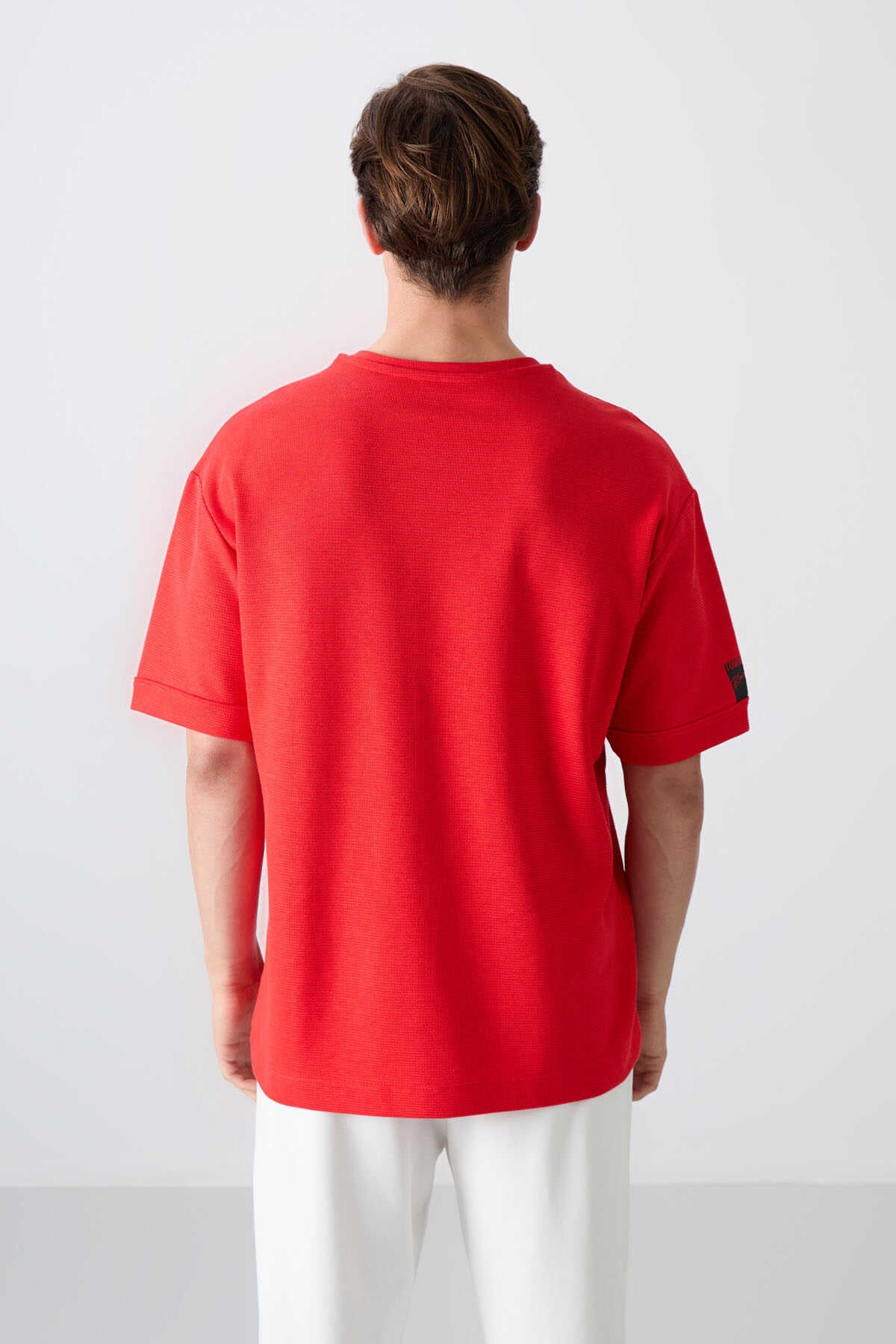 Tommylife Wholesale Crew Neck Oversized Basic Men's T-Shirt 88339 Navy